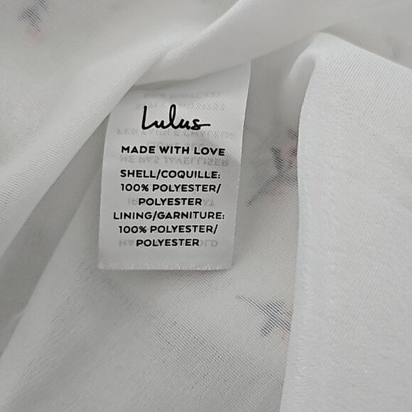 Lulus Be a Wildflower White Floral Print Tie-Strap Mini Dress Size Large - Picture 8 of 9